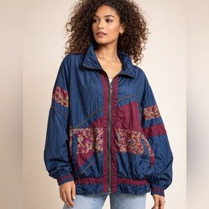 VTG 80s 90s Colorblock Windbreaker Jacket M | Active Stuff Nylon Track Zip Retro